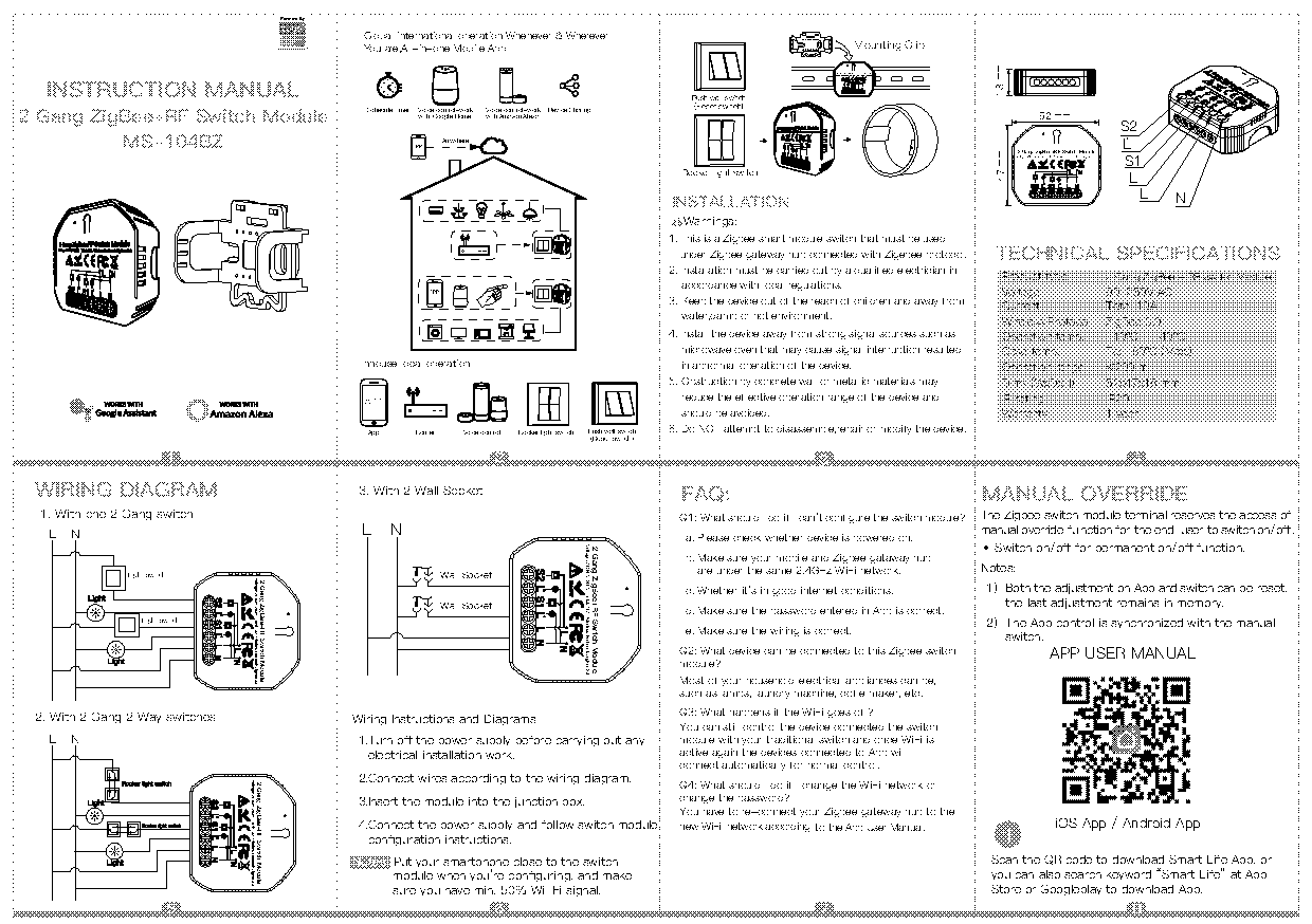 moes smart switch manual