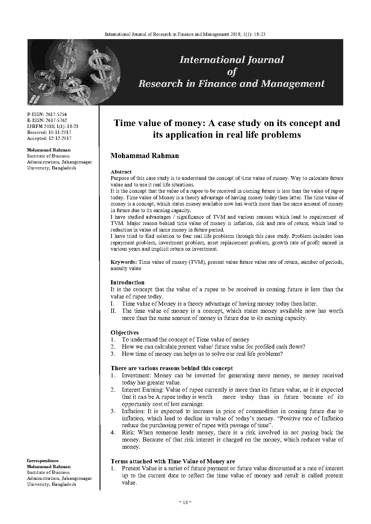 time value of money project evaluation