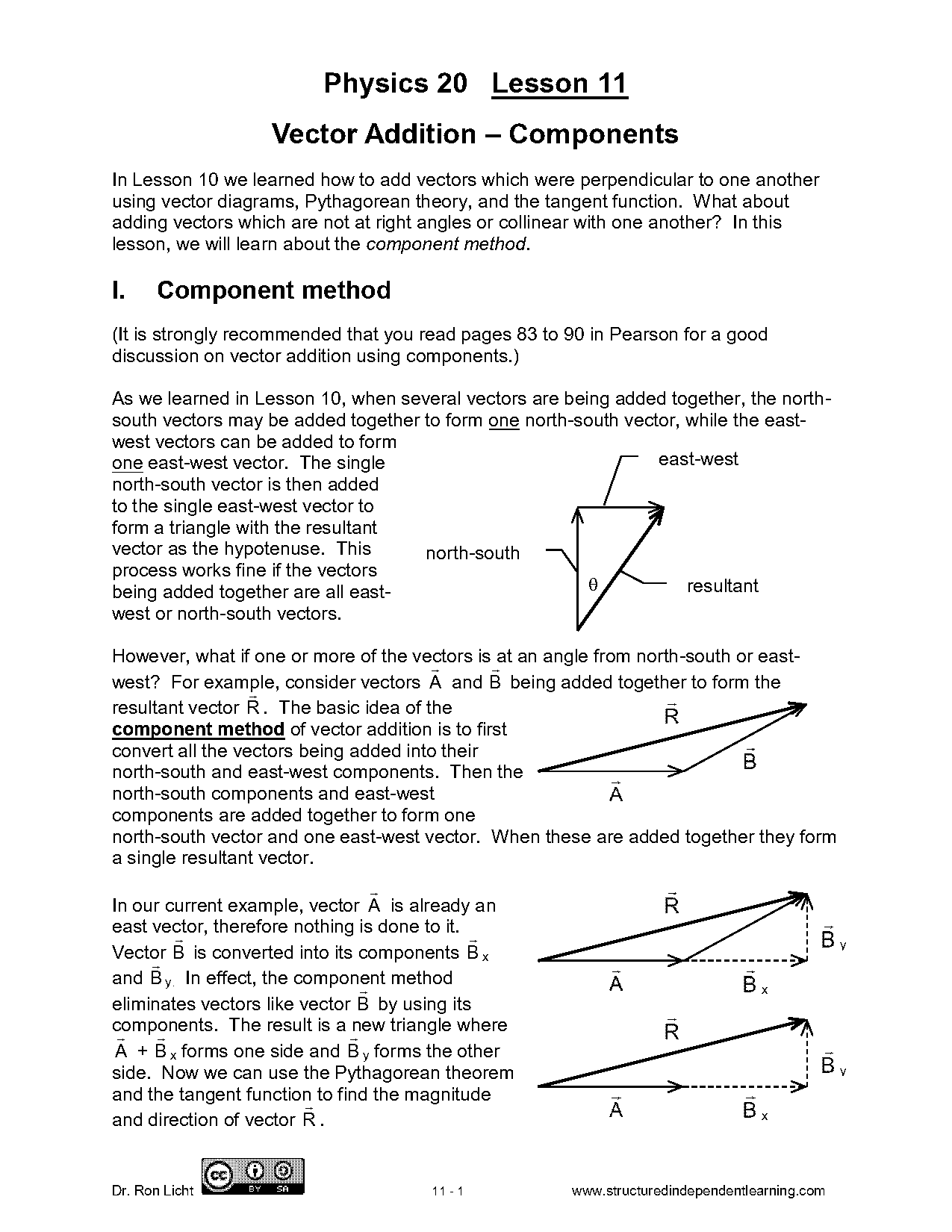 components of vectors worksheet