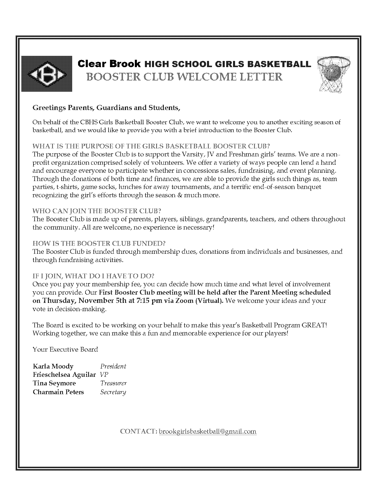 club acceptance letter sample