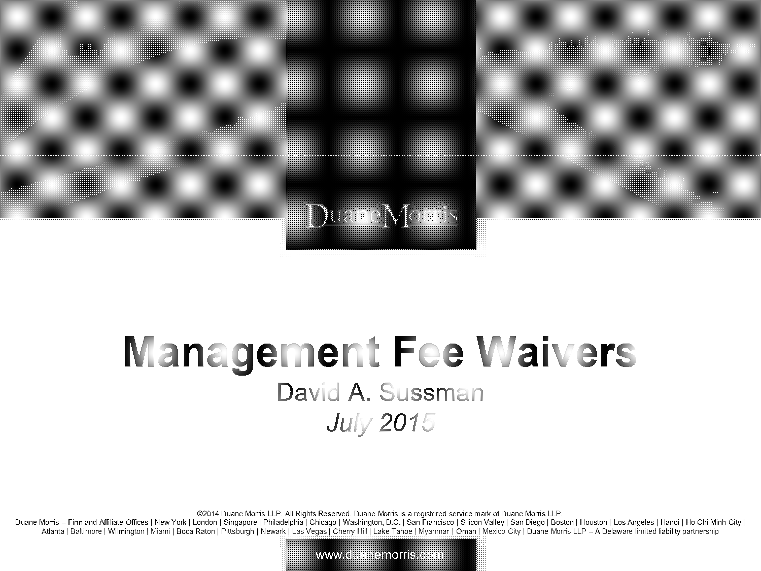 management fee waiver irs