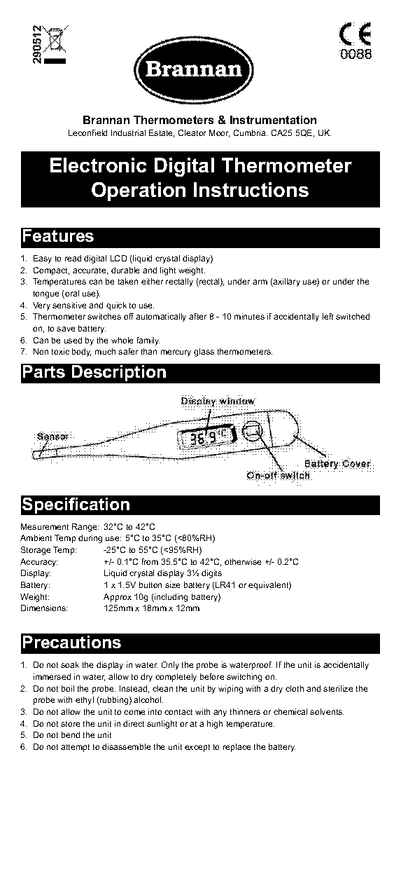 digital thermometer instructions pdf