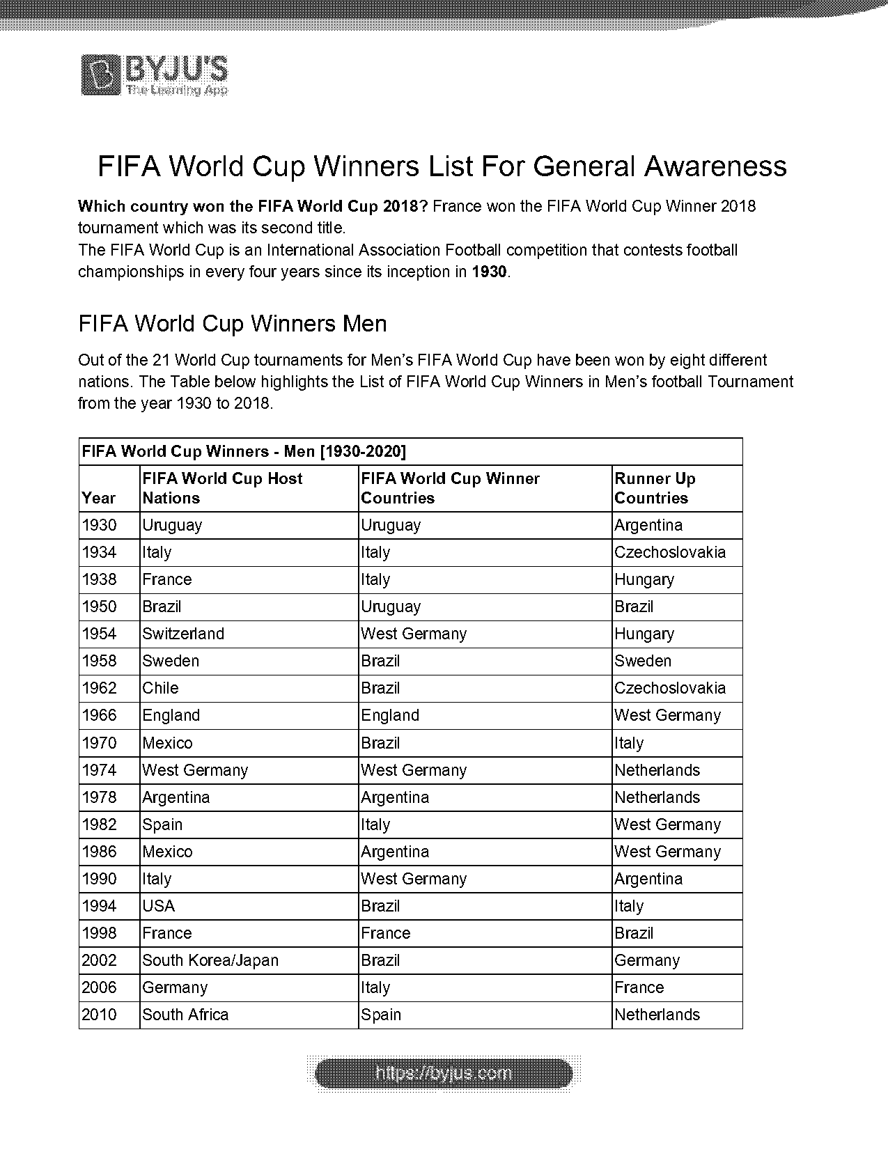 icc world cup winner list pdf