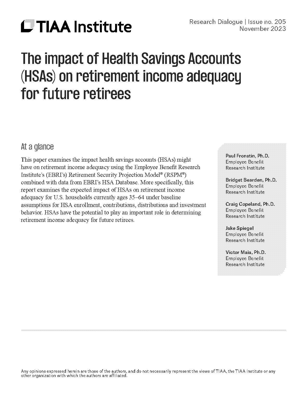 health insurance premiums and hsa contributions in retirement