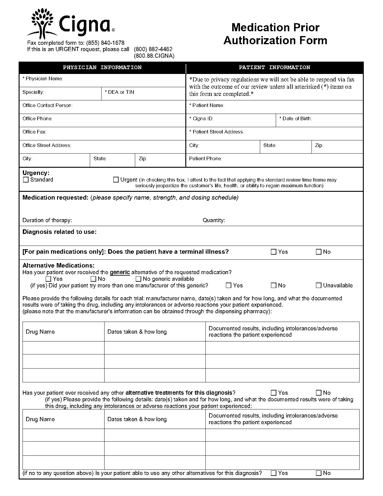 catamaran universal prior authorization form