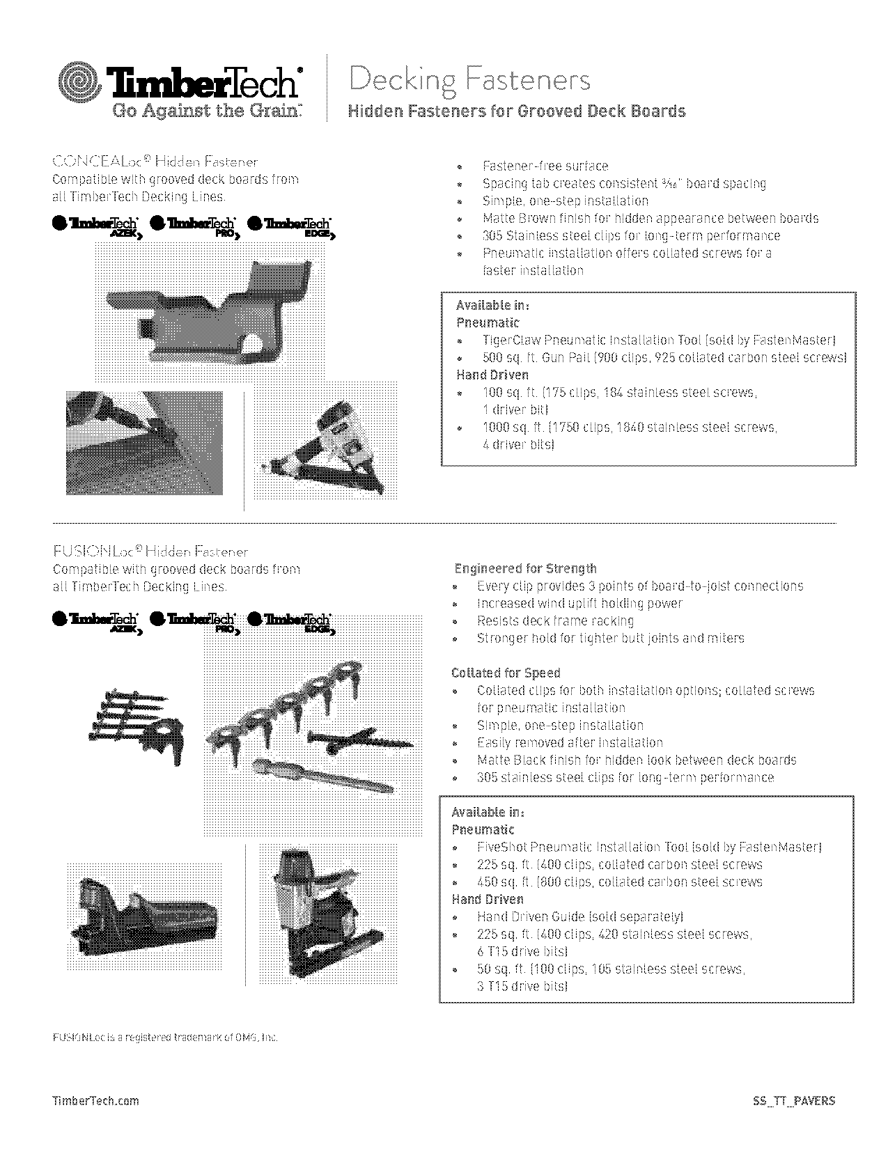 azek toploc installation instructions