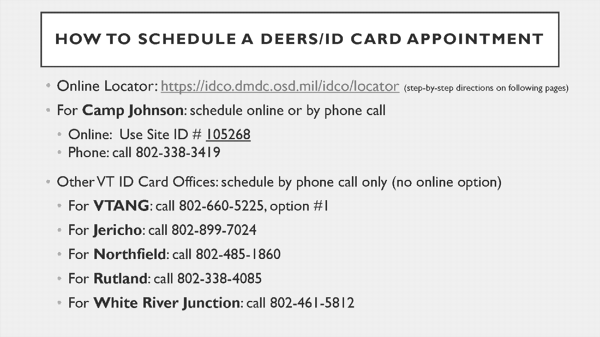 military id renewal appointment