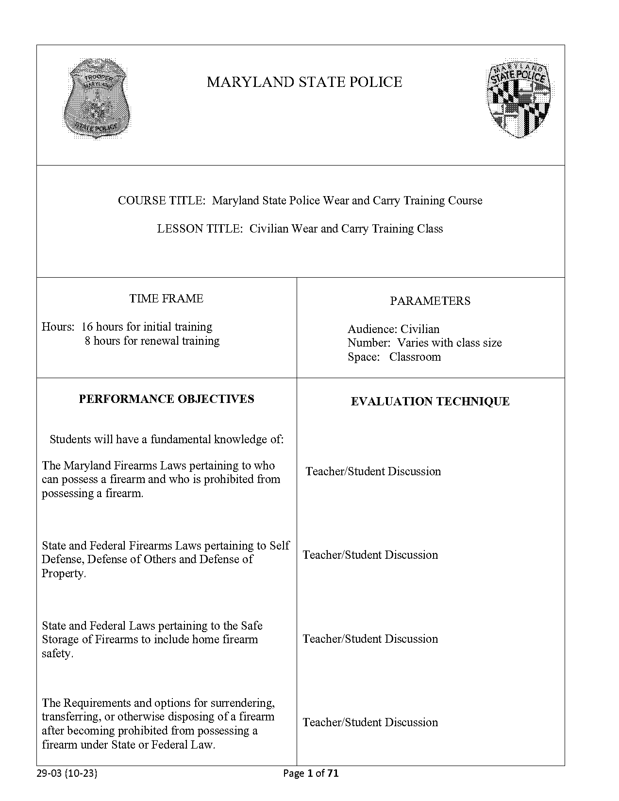 application form for civilian rifle training