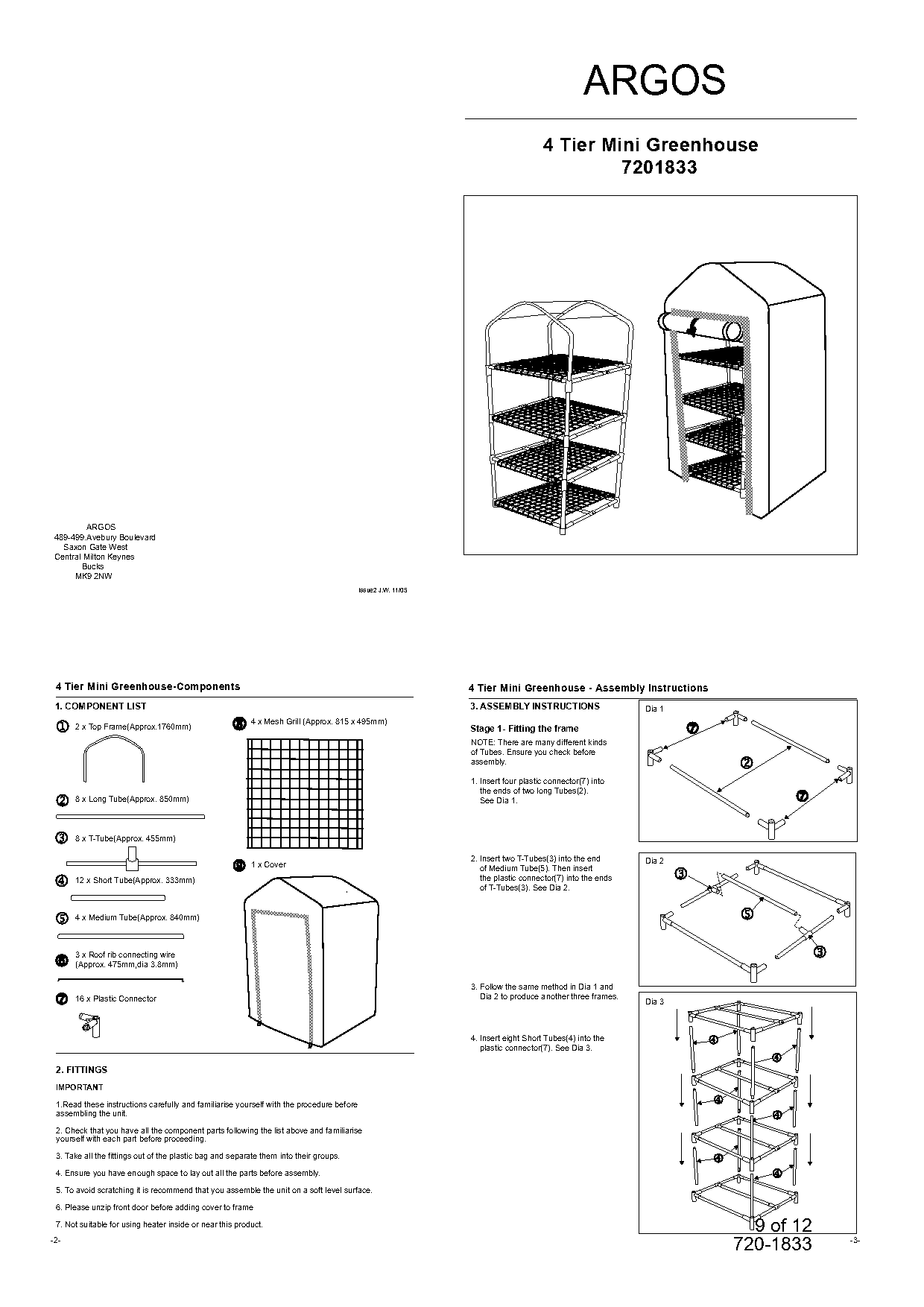 aldi walk in greenhouse assembly instructions