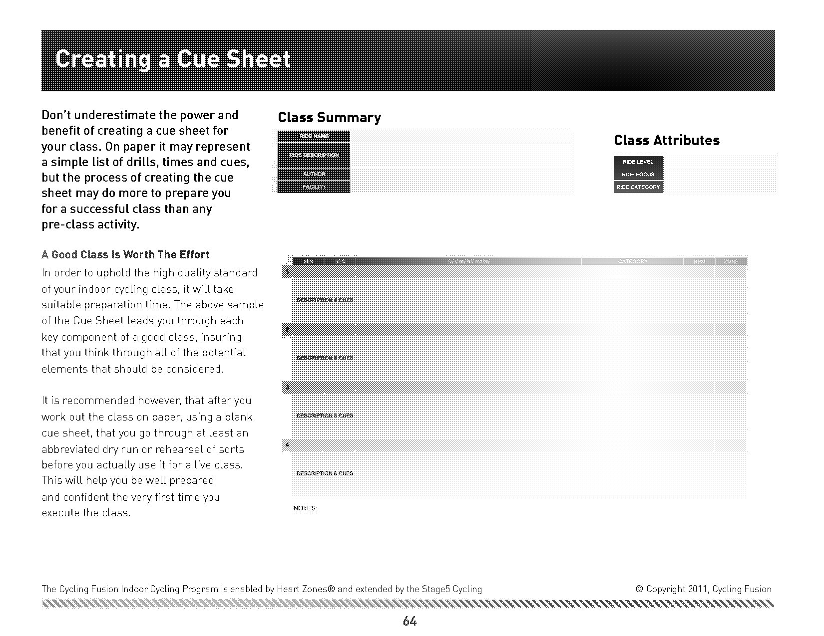 bicycle blank cue sheet template