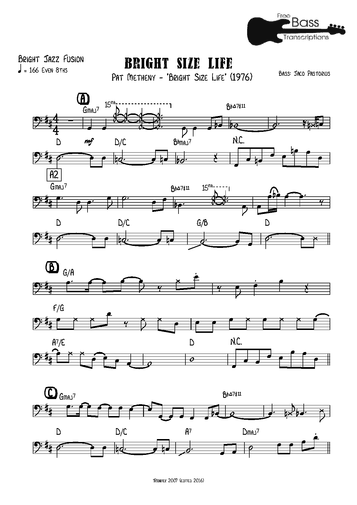 bass solo transcriptions pdf