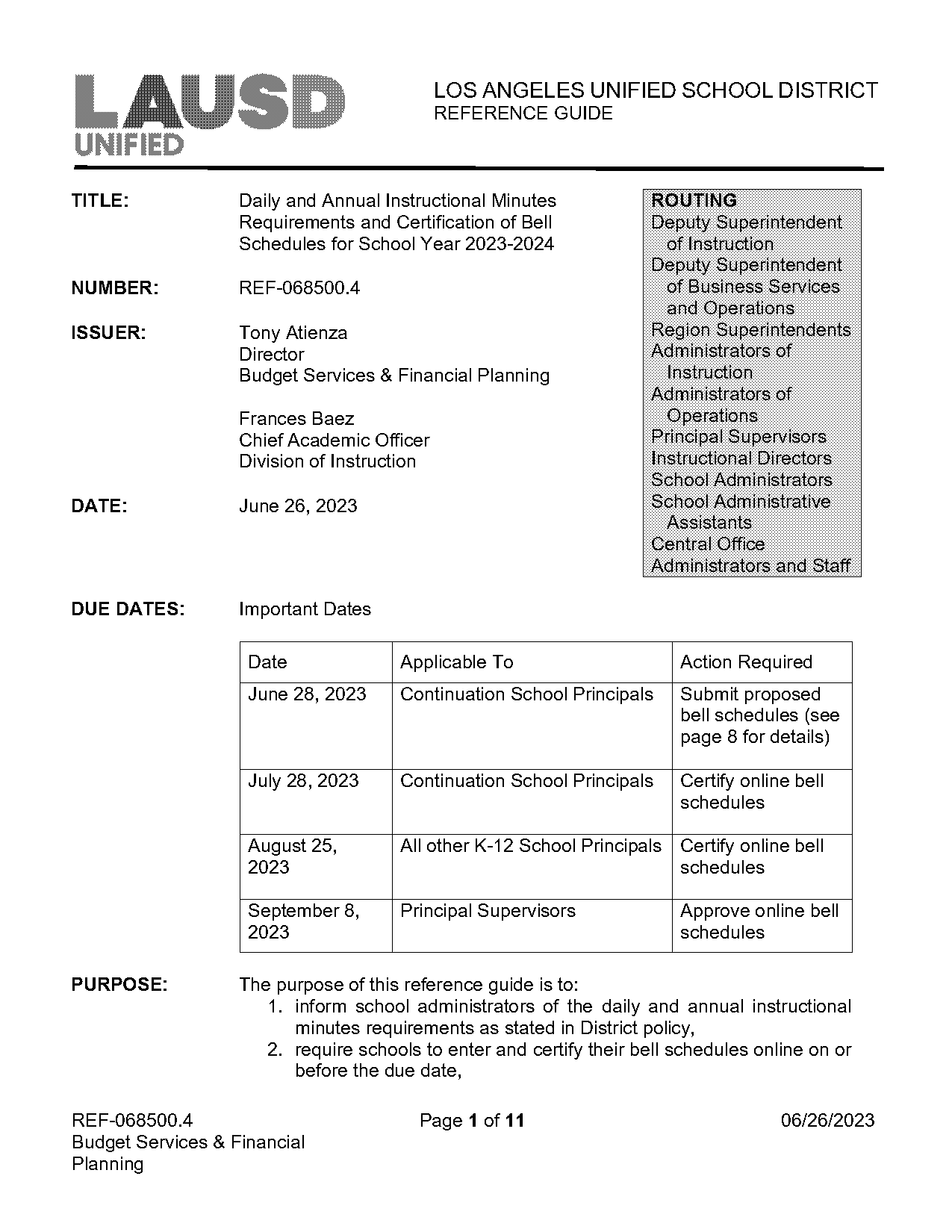 instructional time per subject california