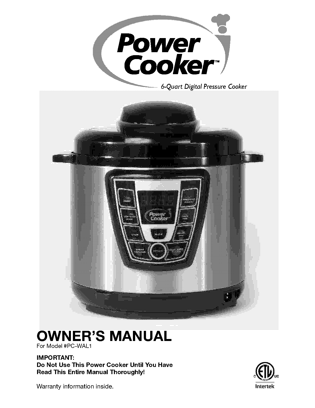 instant pot digital manual pdf