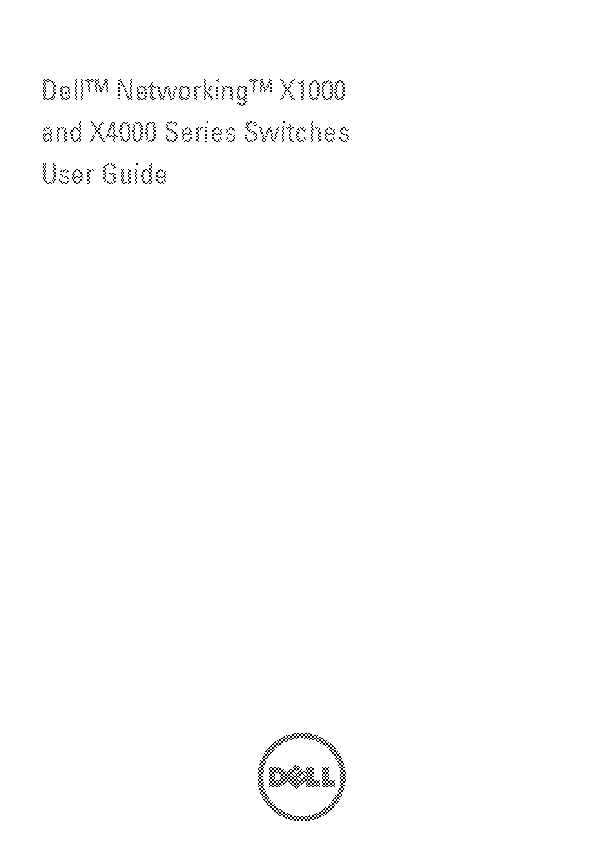 dell x series switches manual