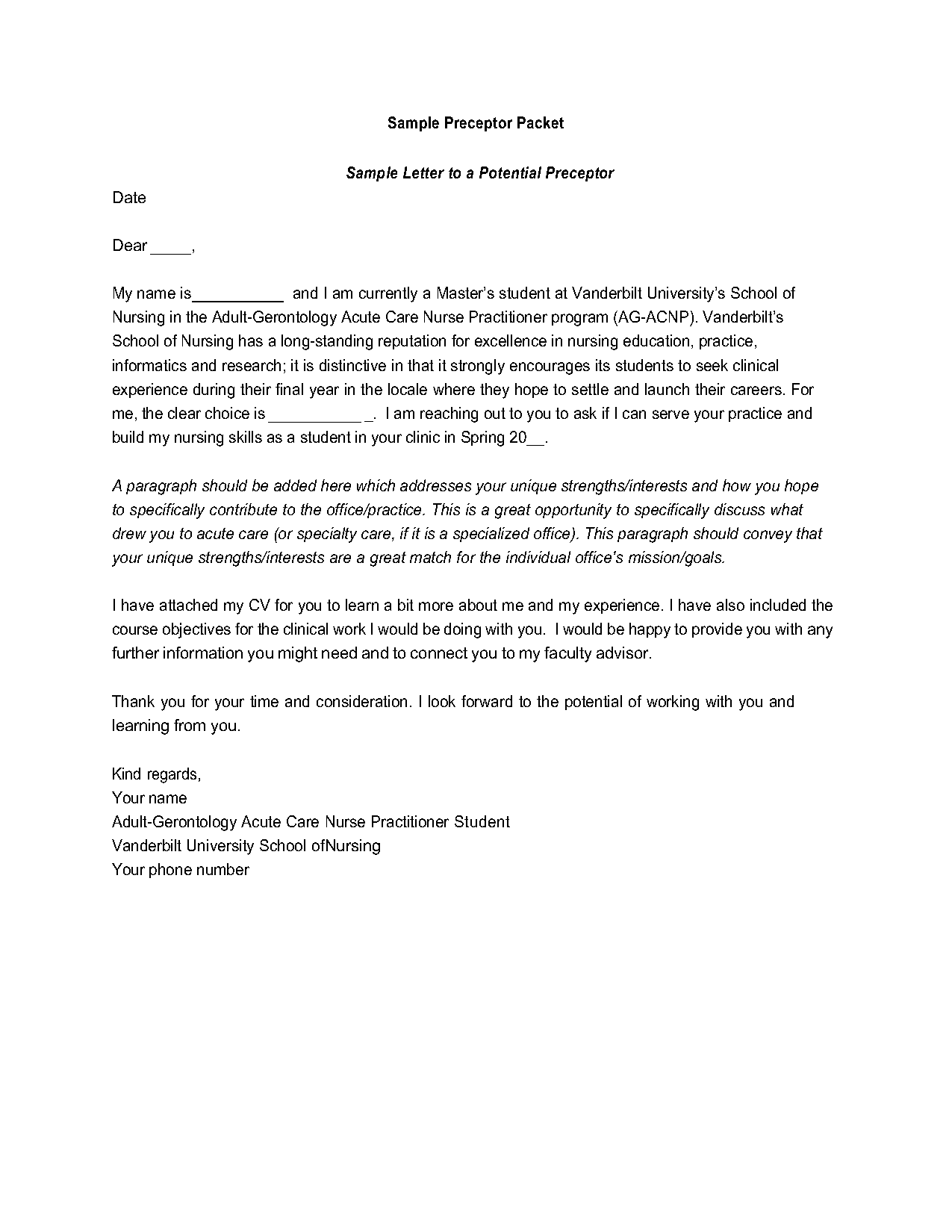 nurse graduate sample cover letter