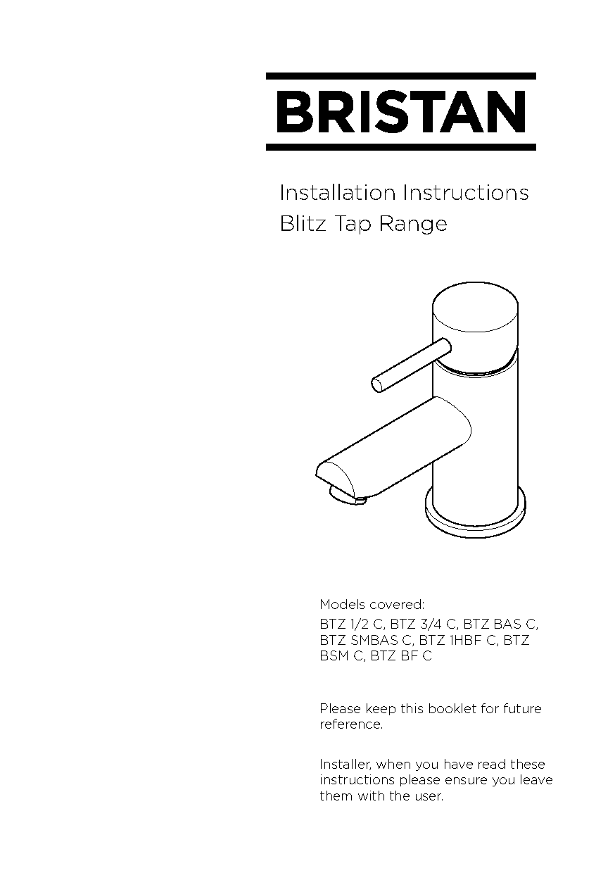 mono basin mixer tap fitting instructions