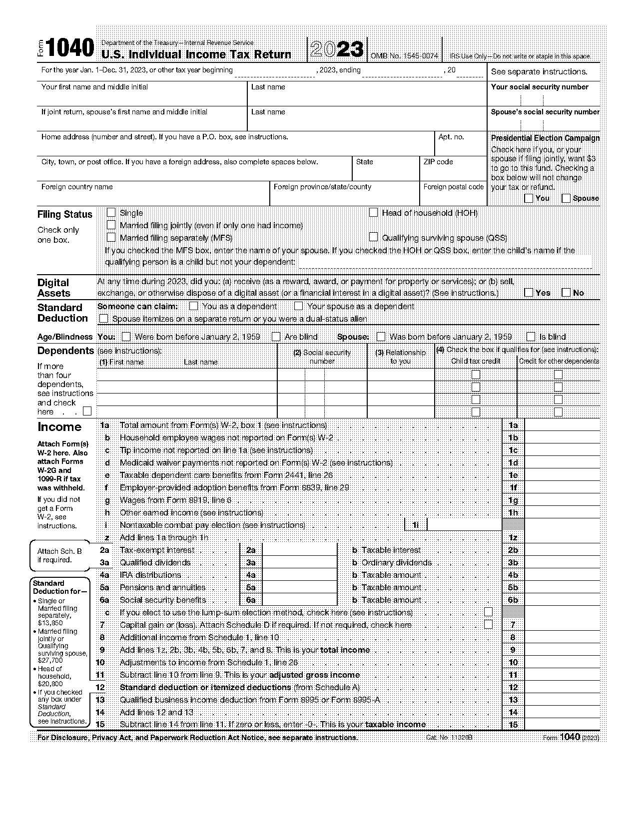 can you print irs tax form