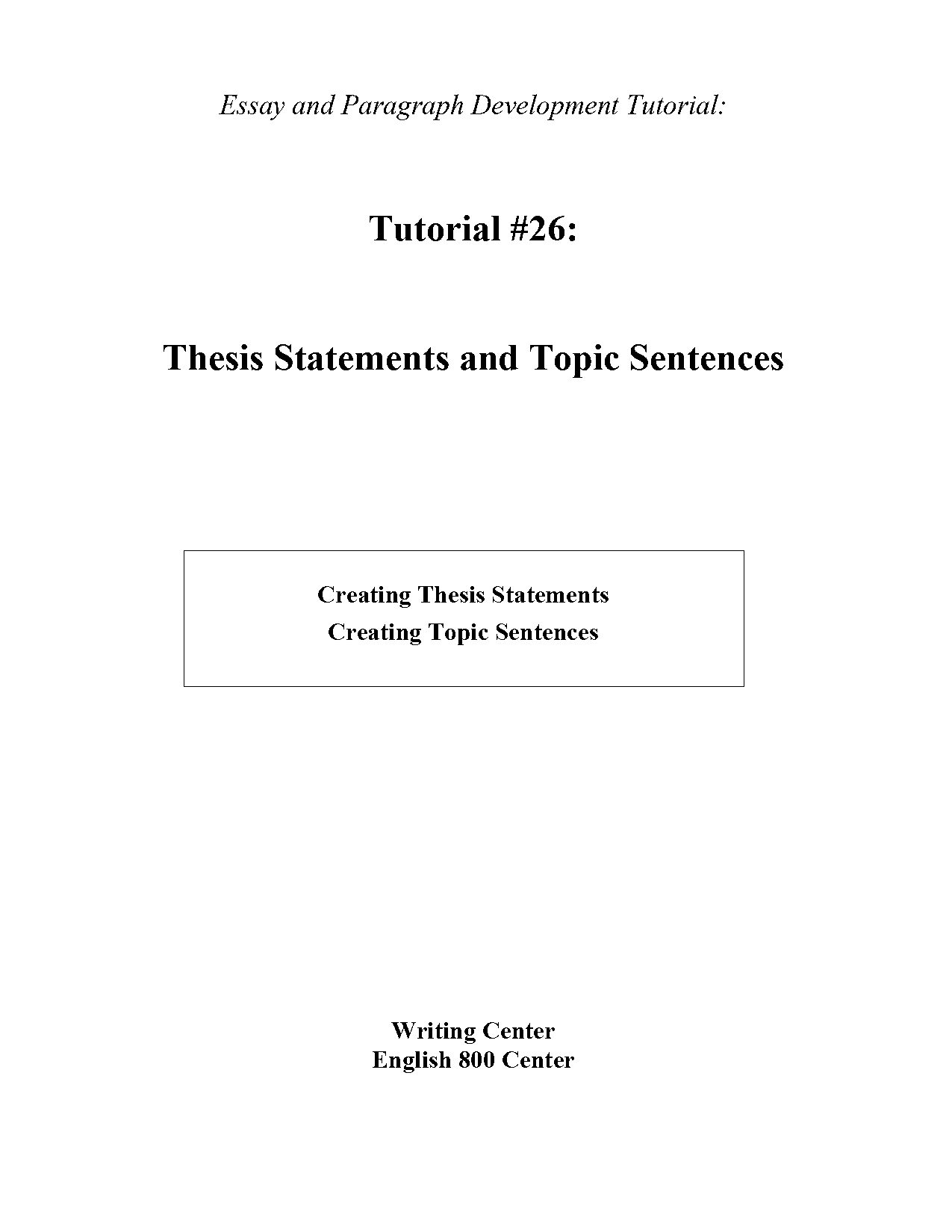 how do i identify a complex thesis statement