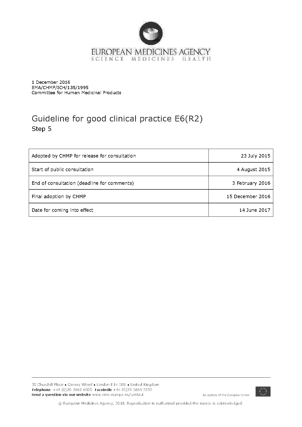 eu guidance document tolerances