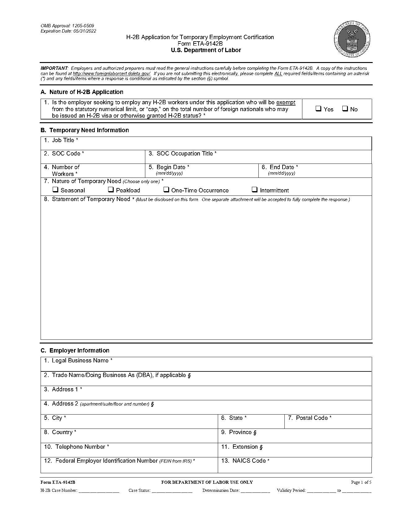 job application form for contract work