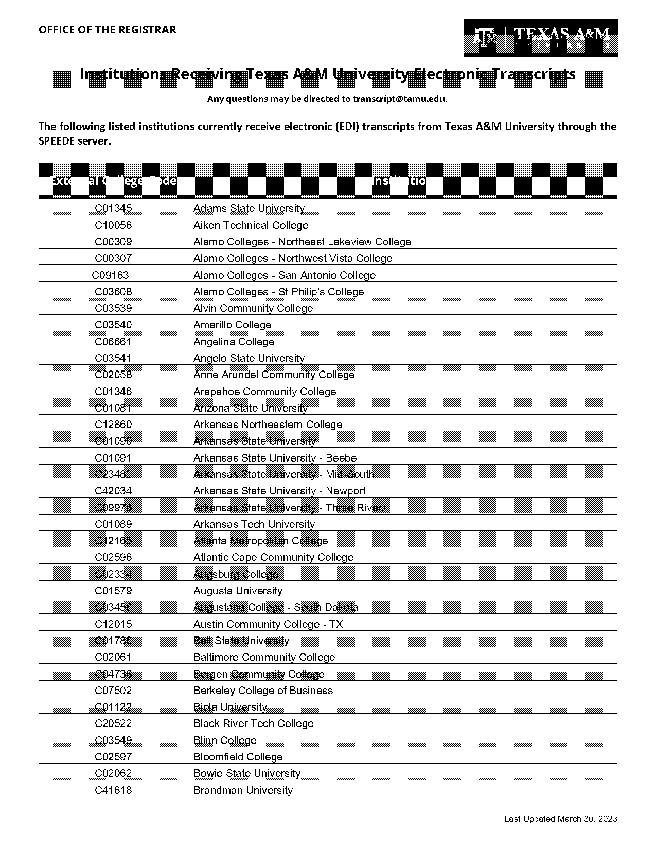 brookdale community college electronic transcript