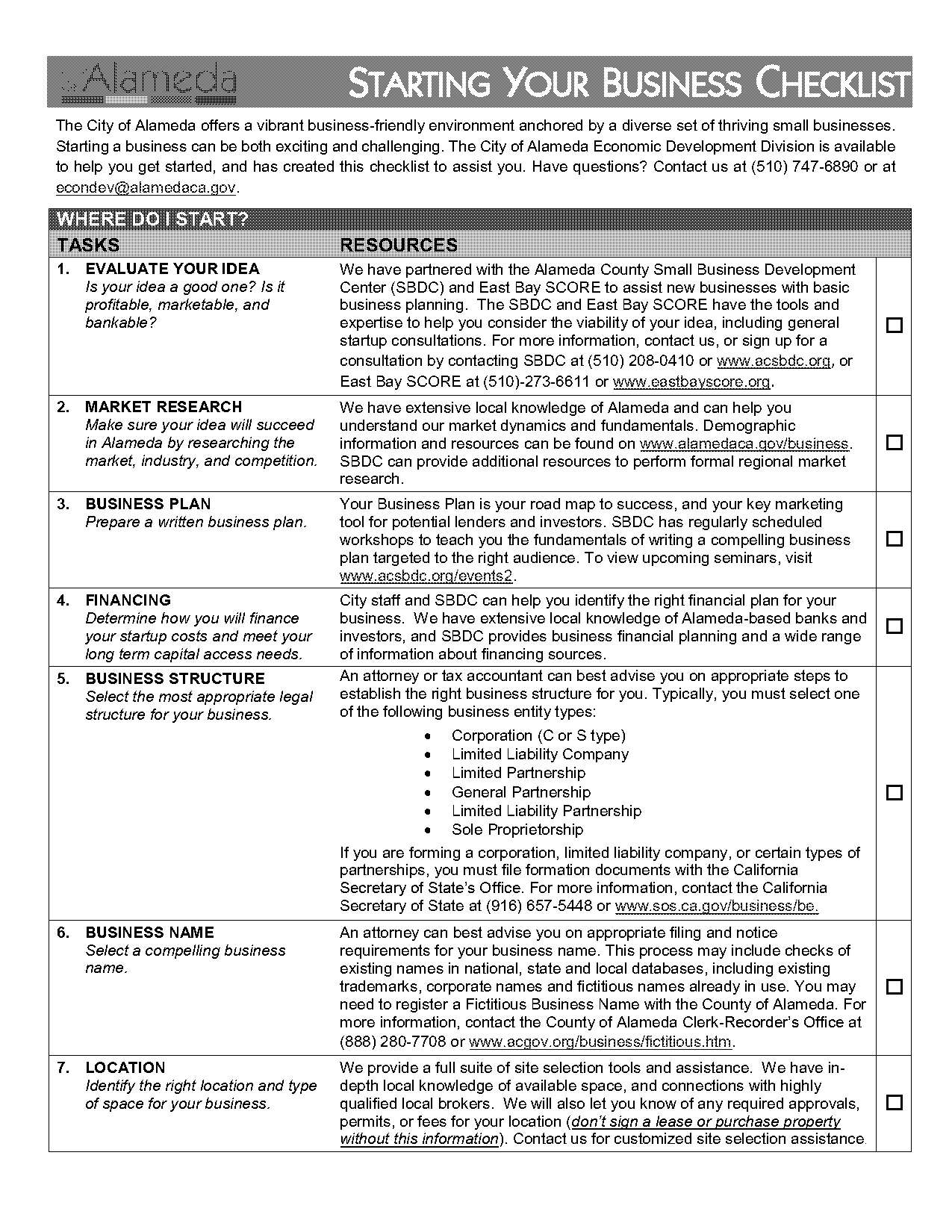 alameda county business license requirements