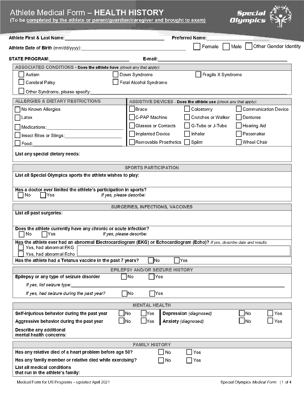 high school physical form utah