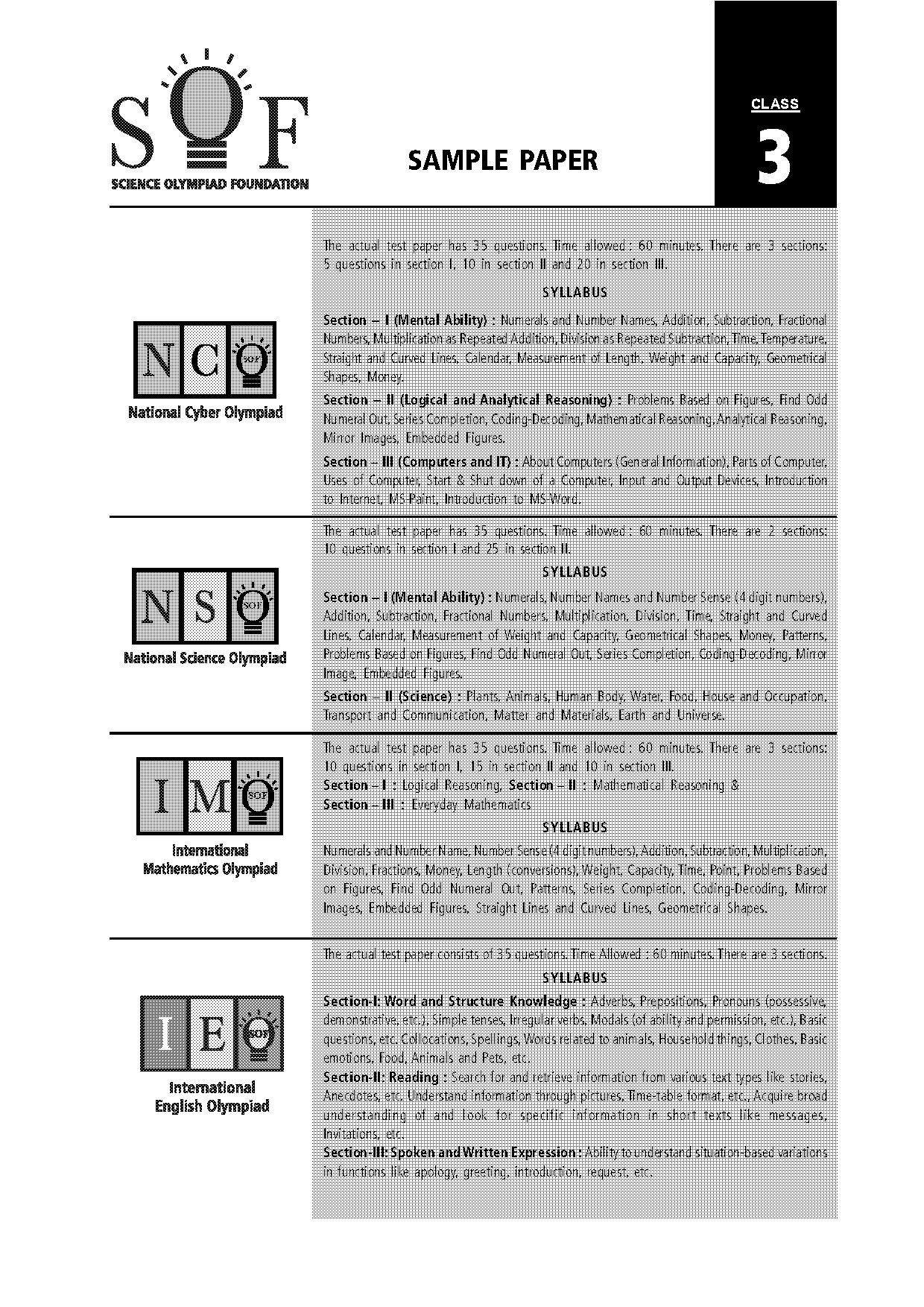 sample papers for simple mental ability