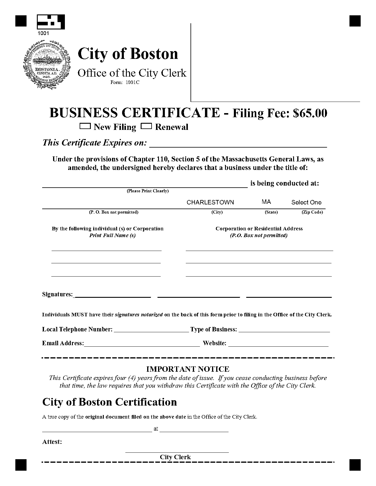 application for a business license in boston