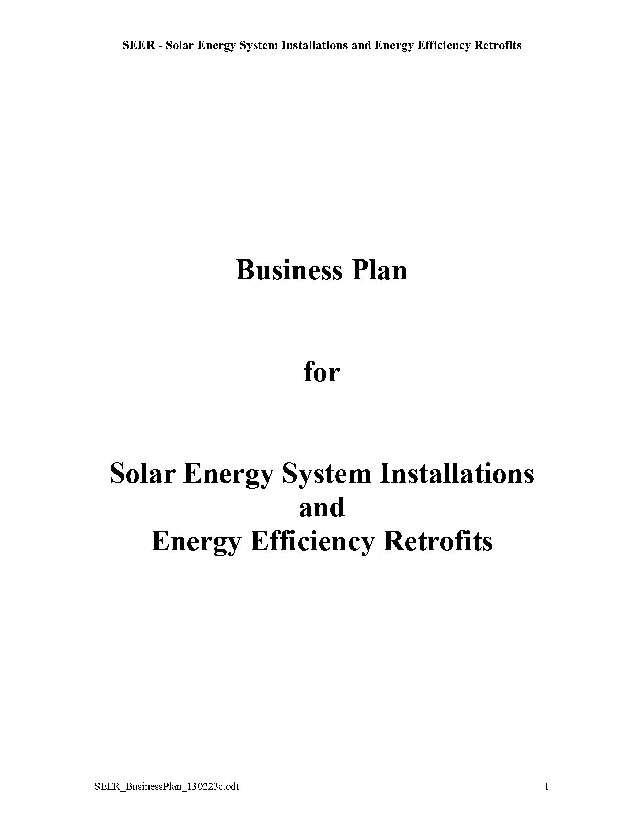 marketing plan for solar company pdf