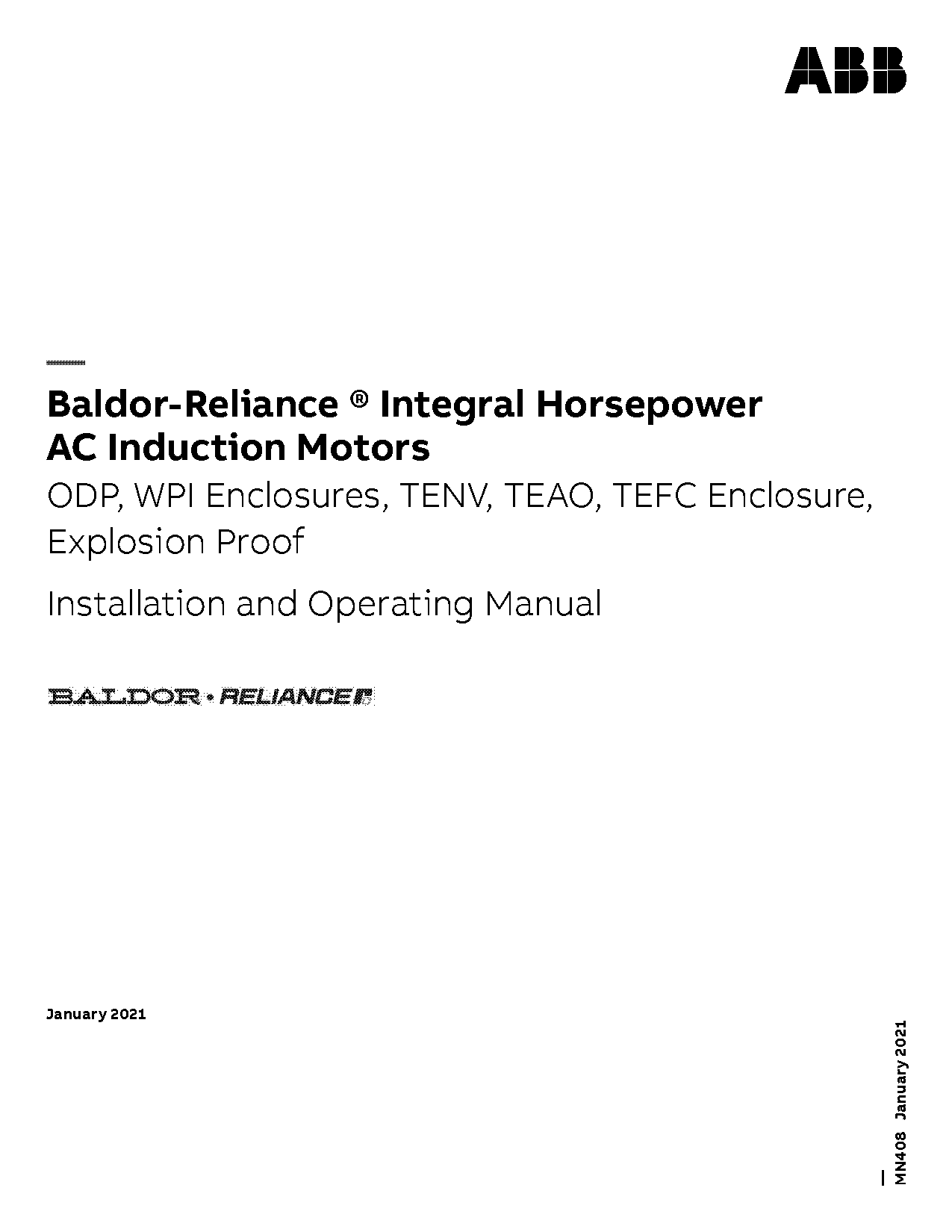 baldor reliance motor manual