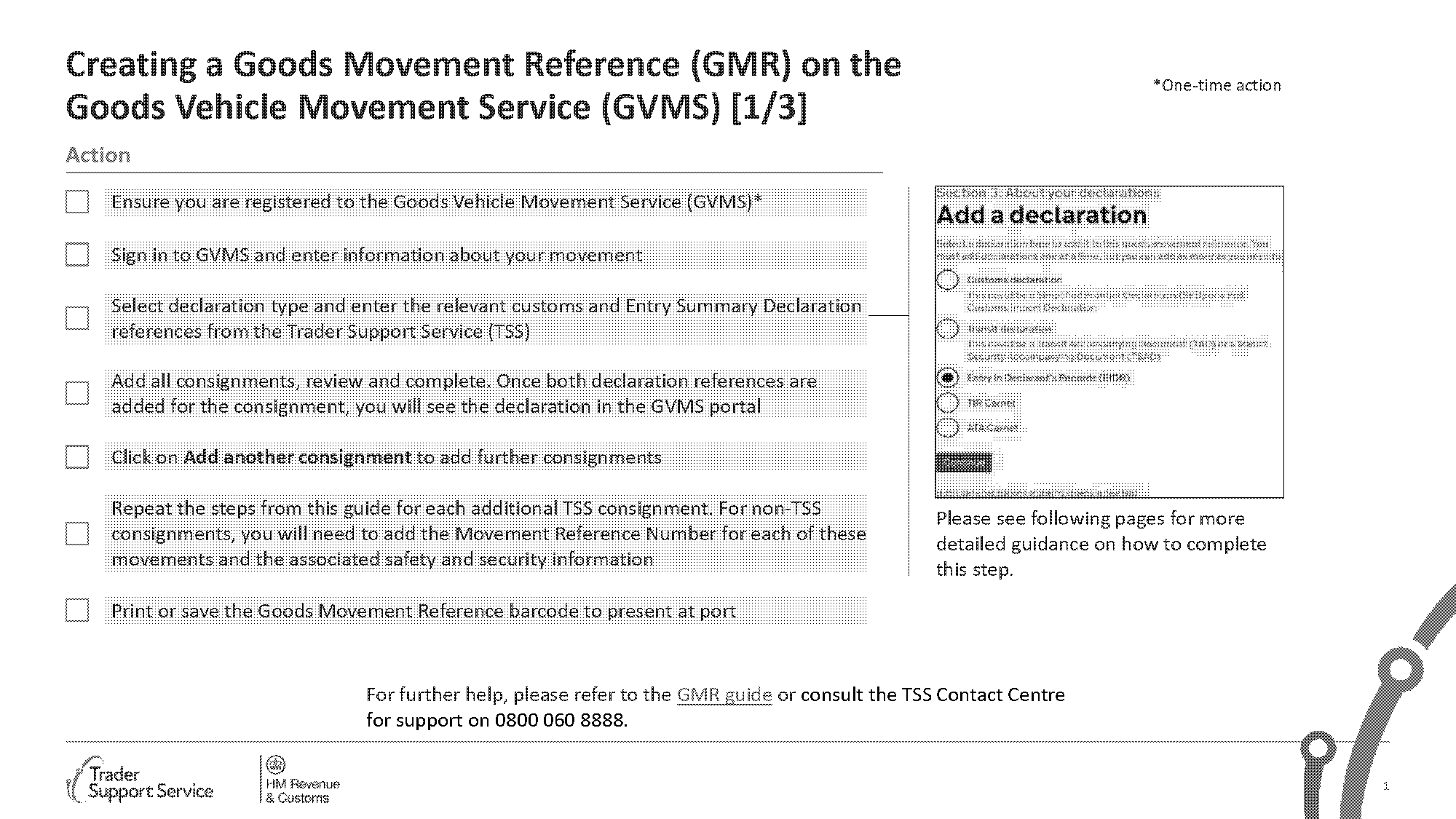 how to get a movement reference number