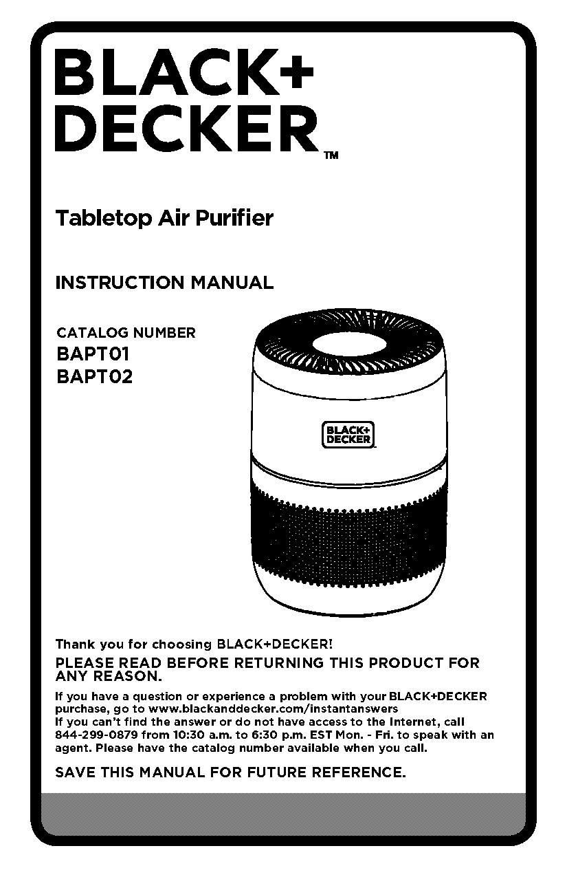 black and decker product instructions pdf