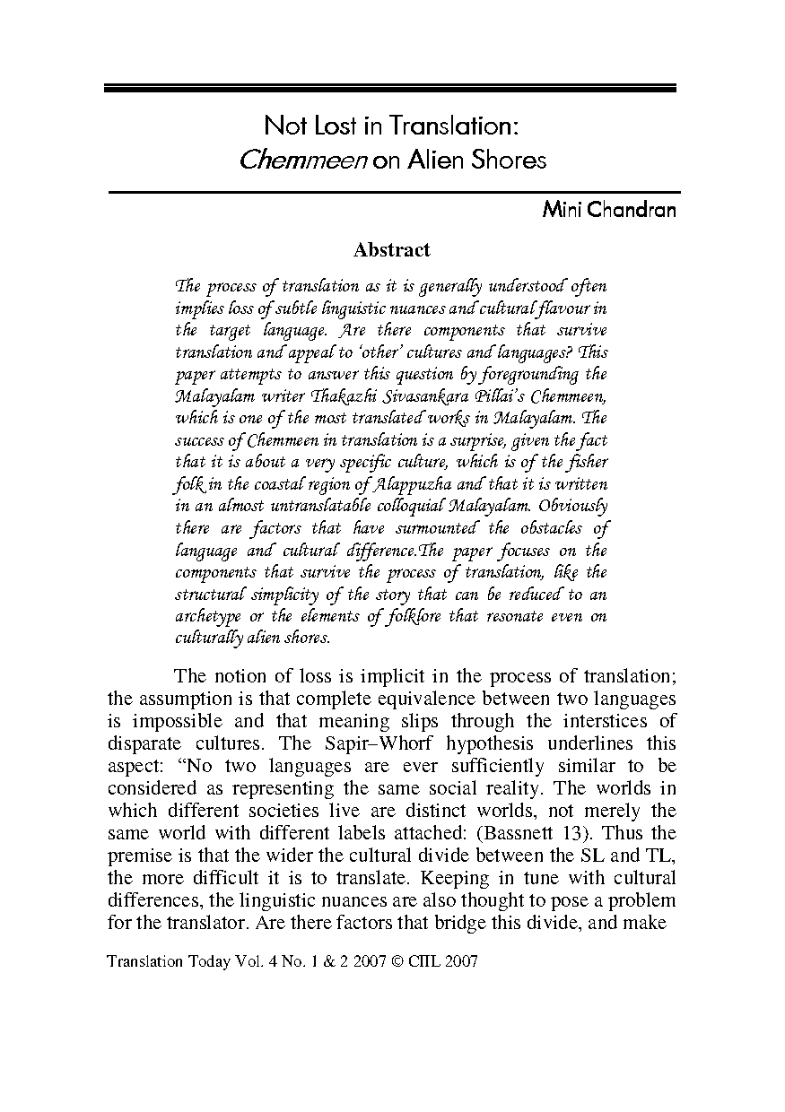 chemmeen novel in english pdf