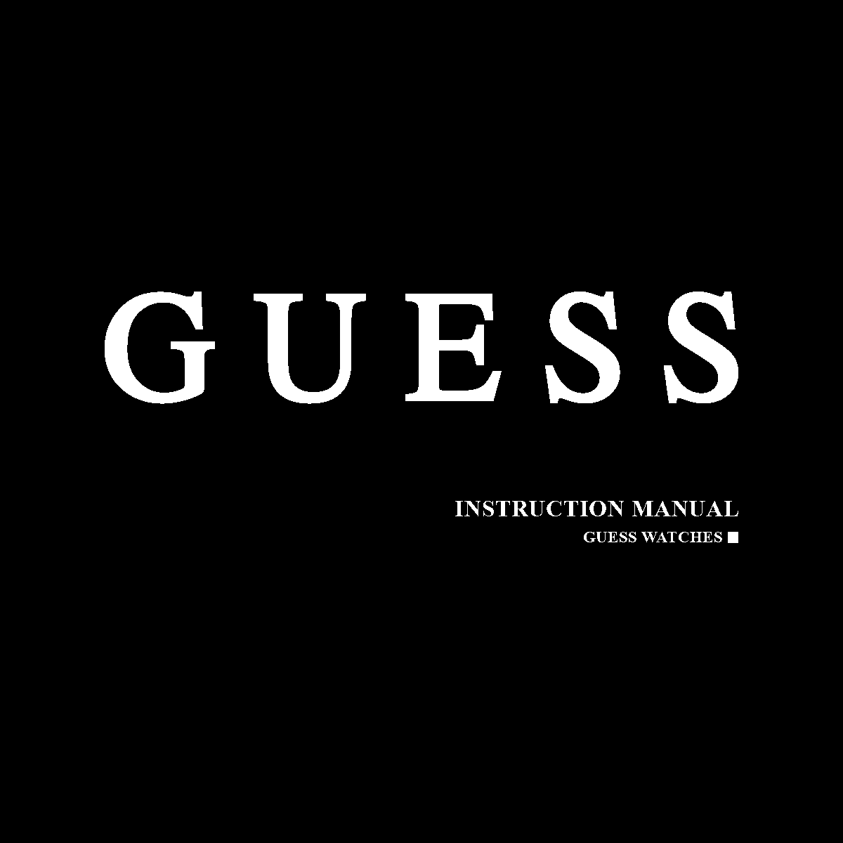 guess digital watch manual