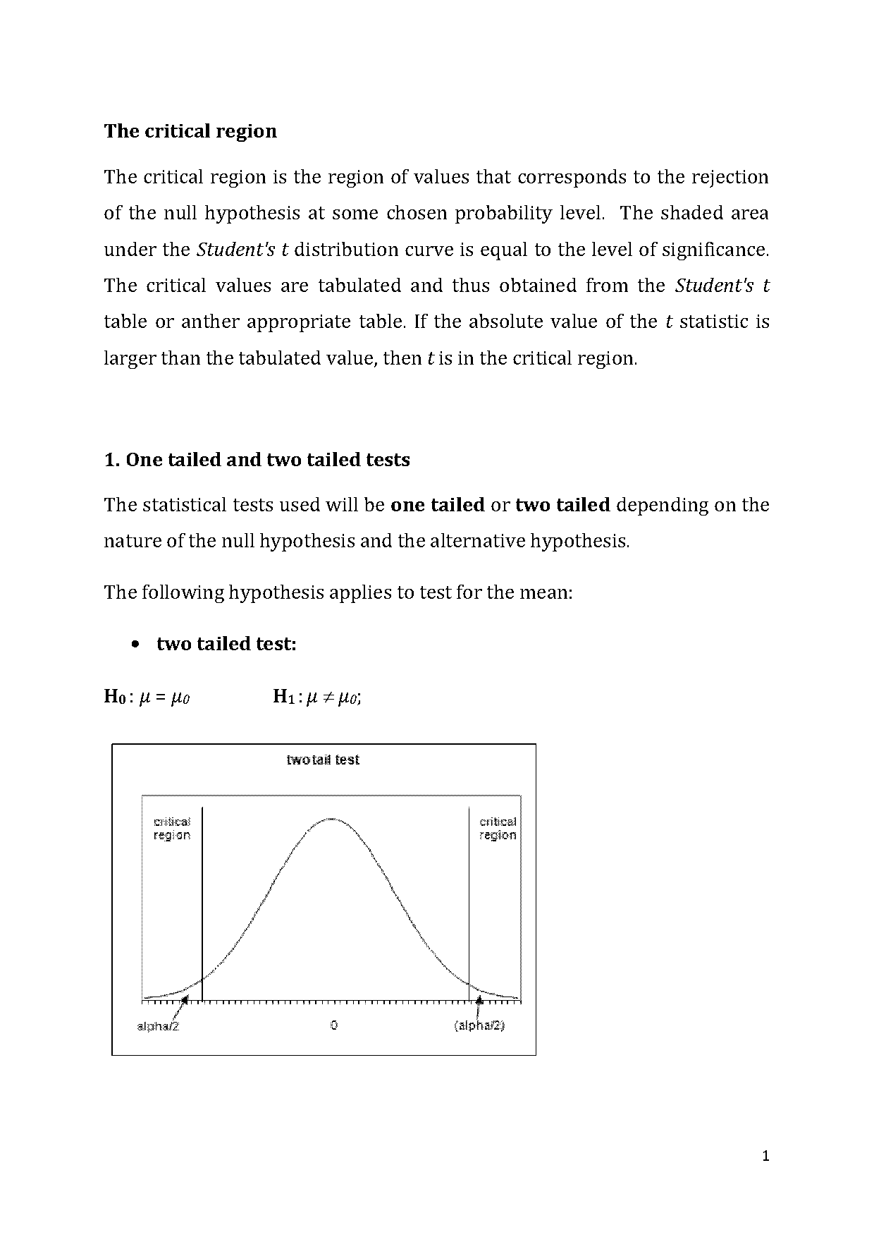 how to use the t curve tail areas table