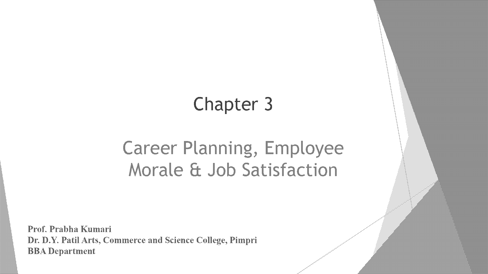 job satisfaction and morale