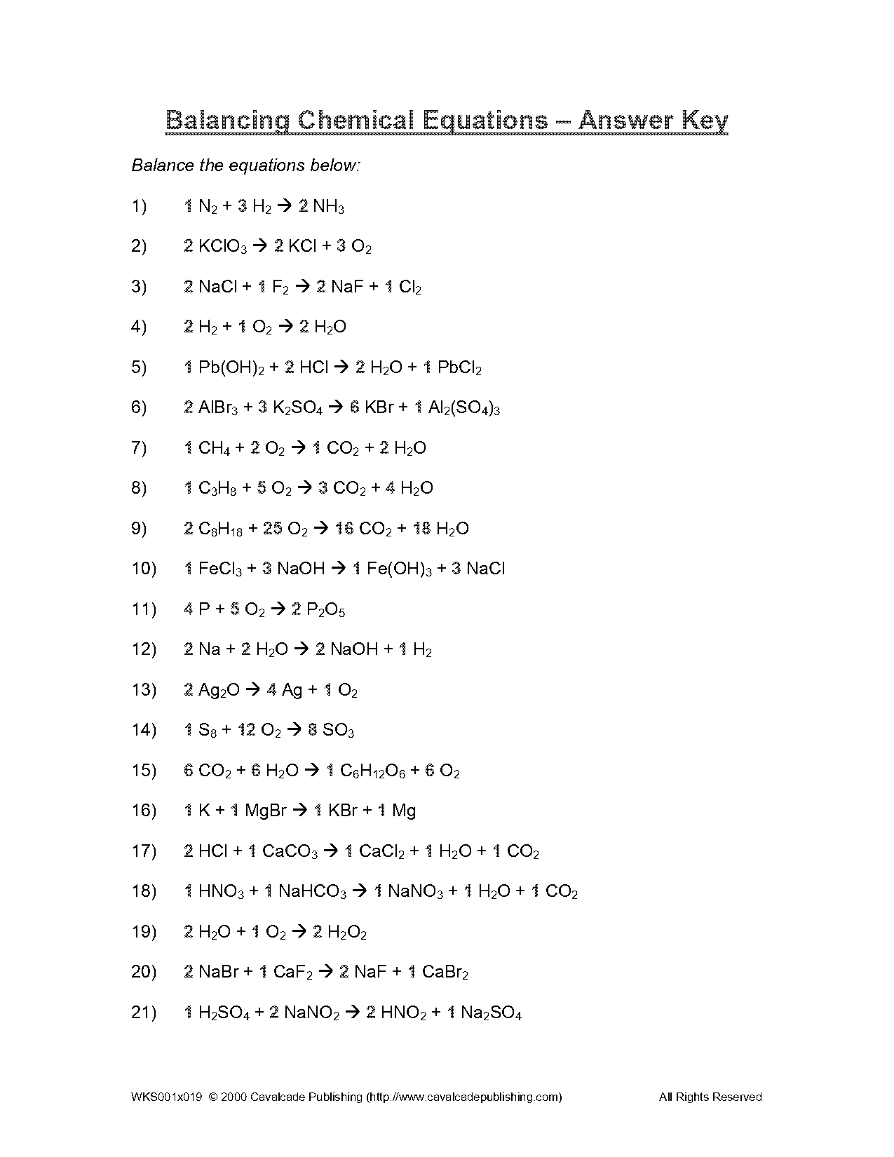 chembalancer worksheet answer key