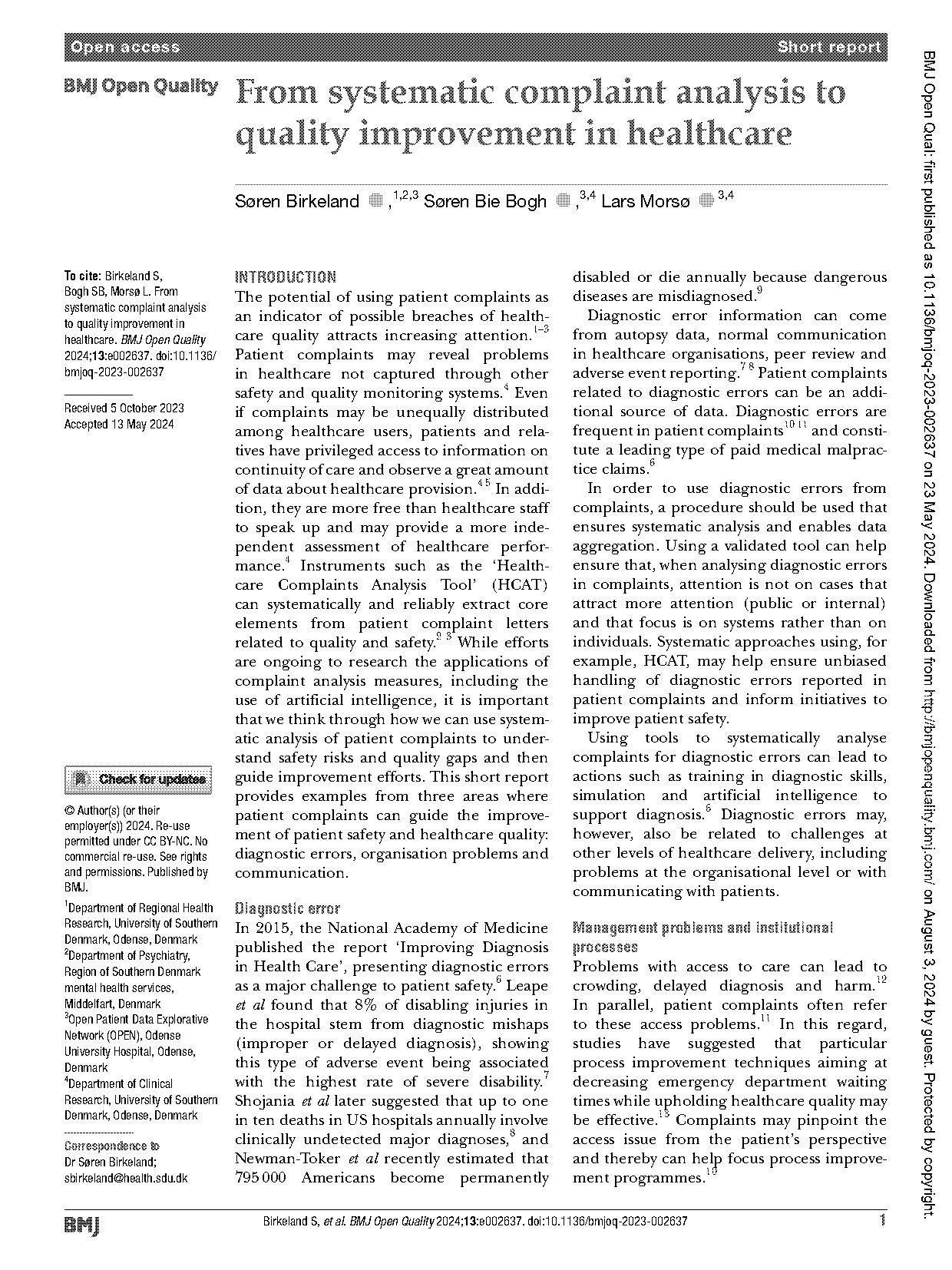 healthcare complaints analysis tool