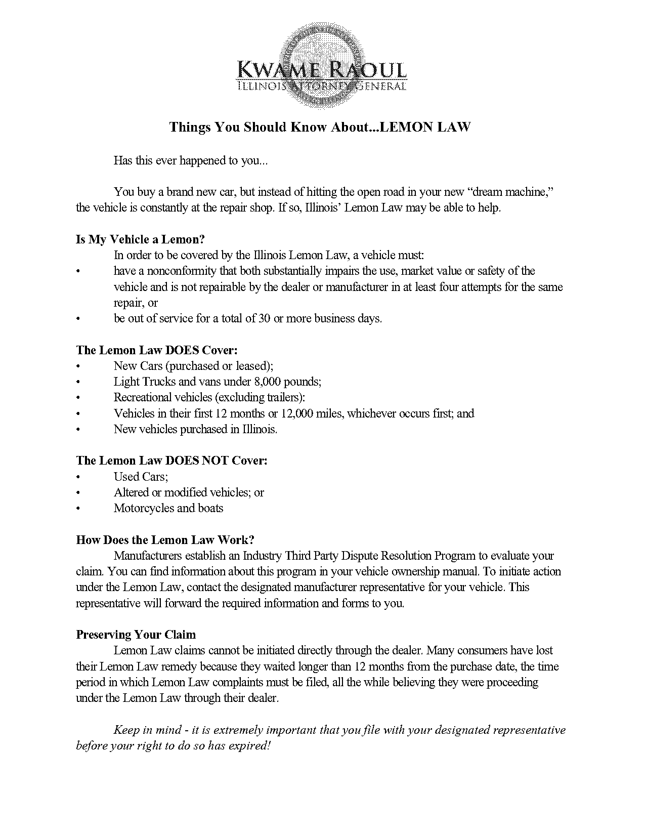 application for used car lemon law dispute resolution nj