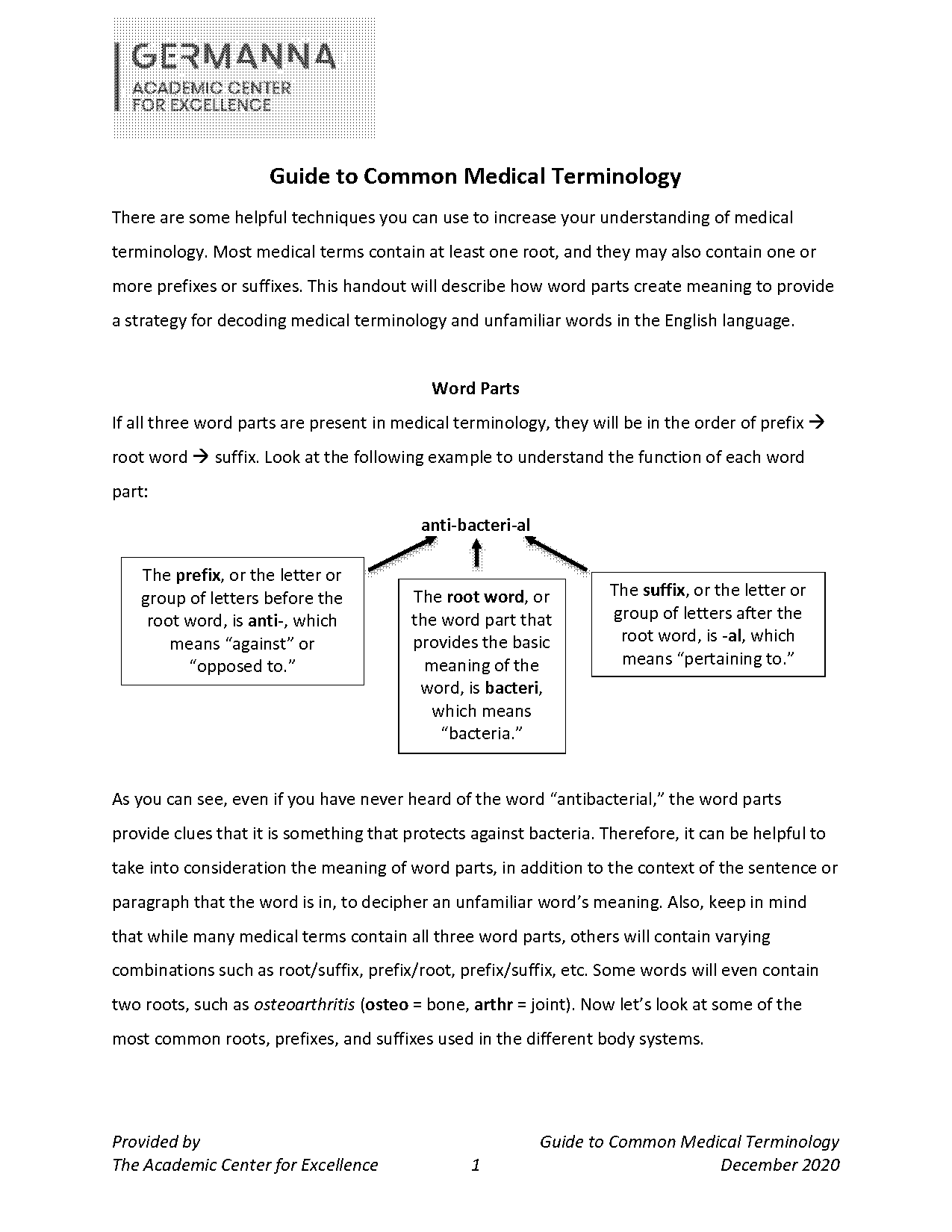 exterior root words worksheet