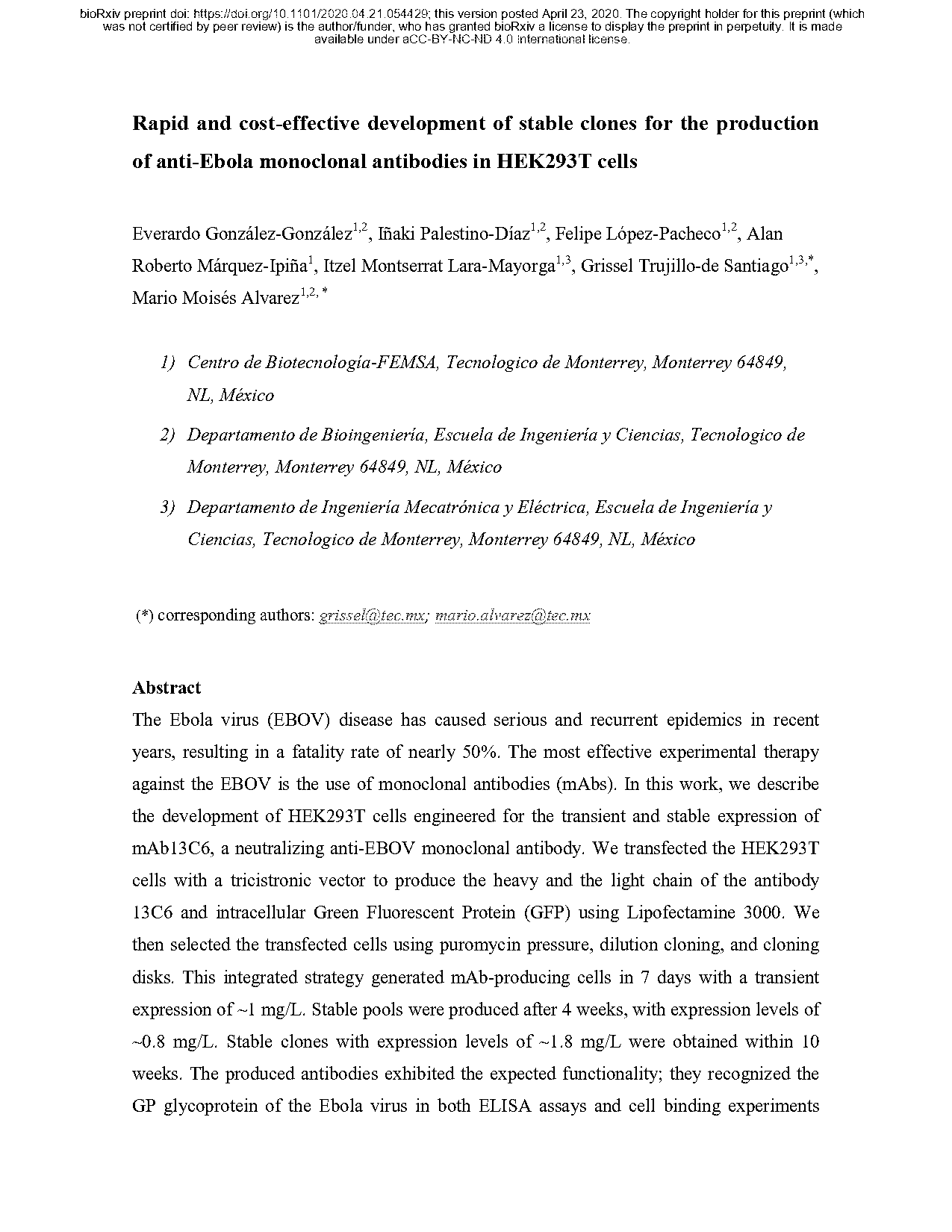 stable cell line generation protocol puromycin