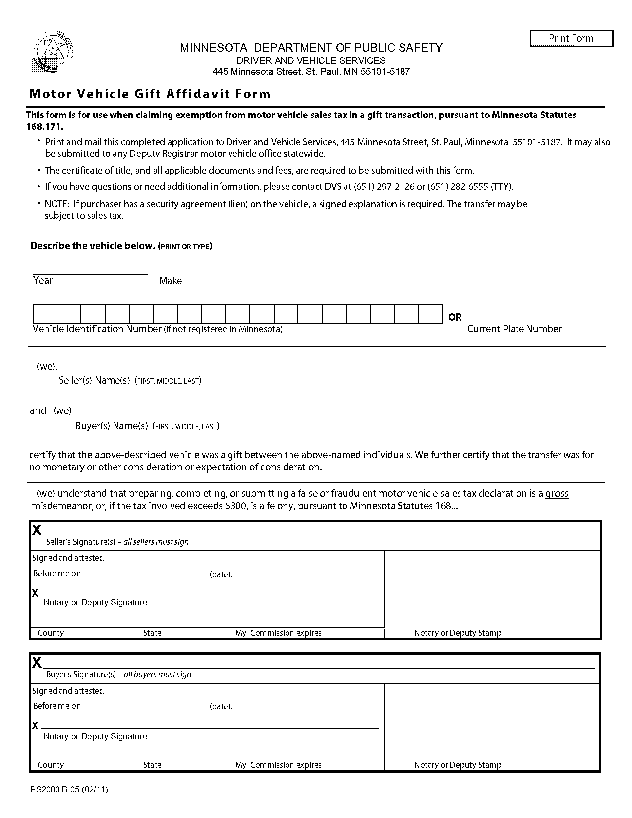 snowmobile bill of sale form minnesota