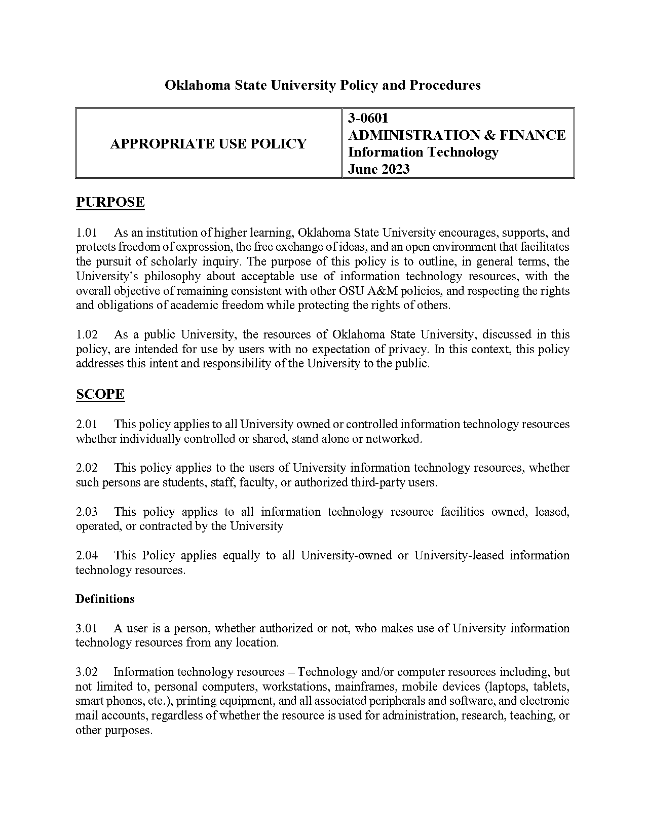 computer usage policy pdf